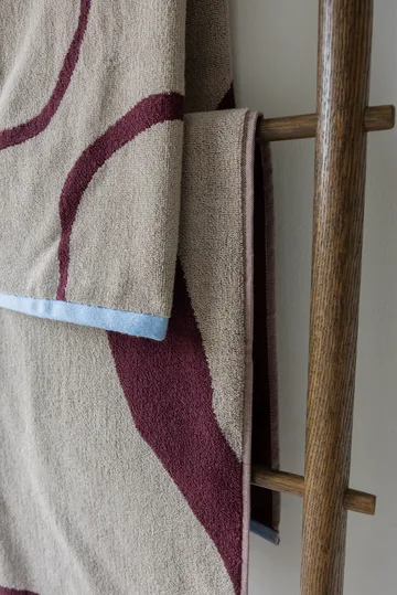 Nova Arte ręcznik kąpielowy 70x133 cm - Wine-sand - Mette Ditmer