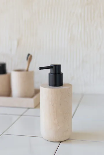 Pojemnik na mydło w płynie Marble 17,5 cm - Sand - Mette Ditmer