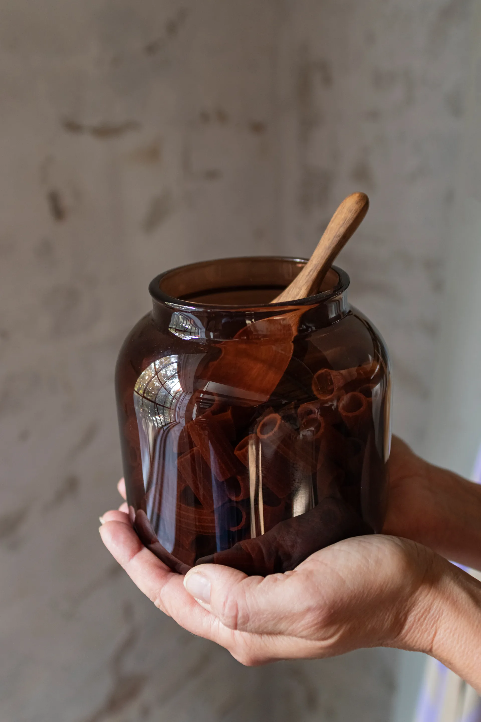 Pojemnik z pokrywką small Luna 13 cm, Brown Mette Ditmer