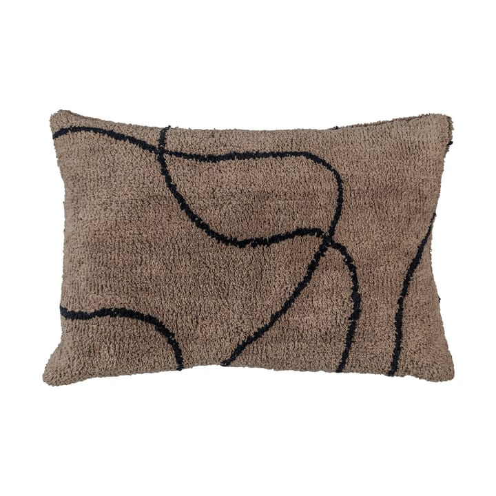 Poszewka na poduszkę z wypukłym wzorem Shadow 40x60 cm - Brown - Mette Ditmer