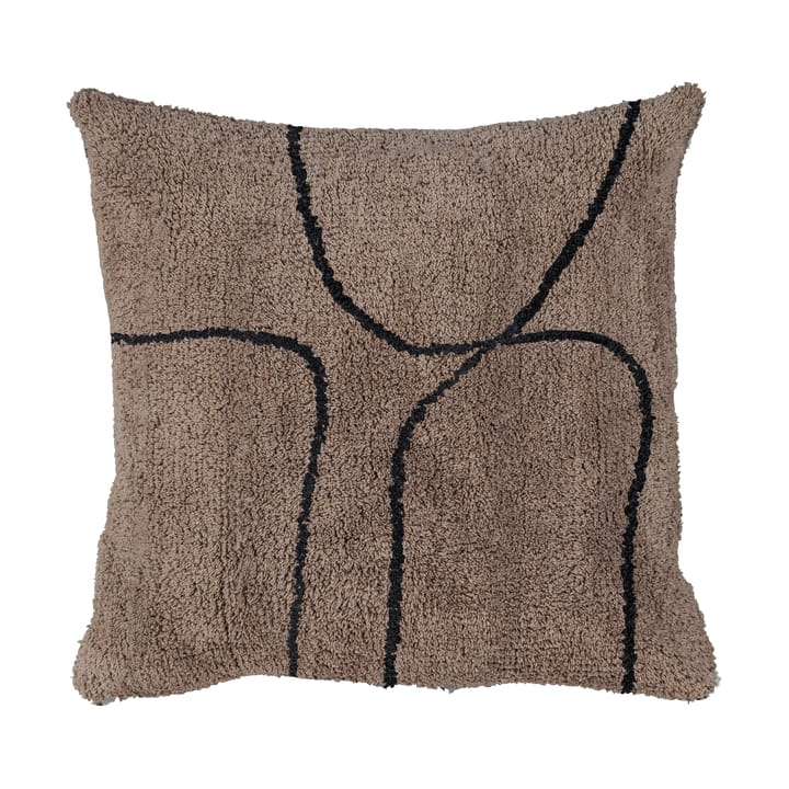 Poszewka na poduszkę z wypukłym wzorem Shadow 50x50 cm - Brown - Mette Ditmer