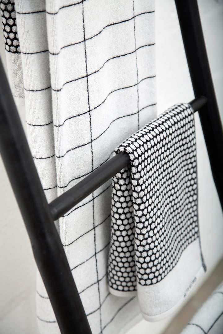 Ręcznik dla gości 38x60 cm 2-pak - Czarny-off white - Mette Ditmer