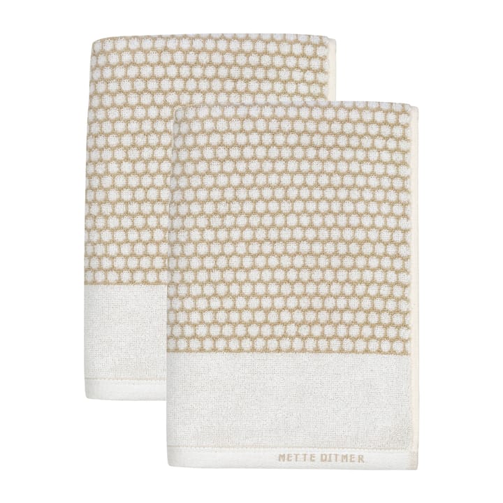 Ręcznik dla gości 38x60 cm 2-pak - Sand-off white - Mette Ditmer