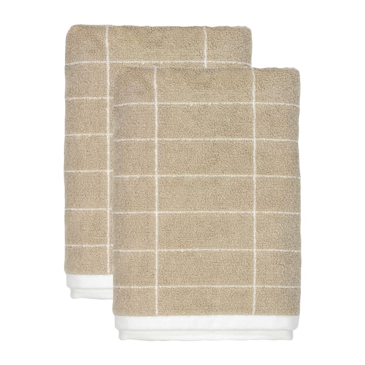 Ręcznik dla gości Tile Stone 38x60 cm 2-pak - Sand-off white - Mette Ditmer