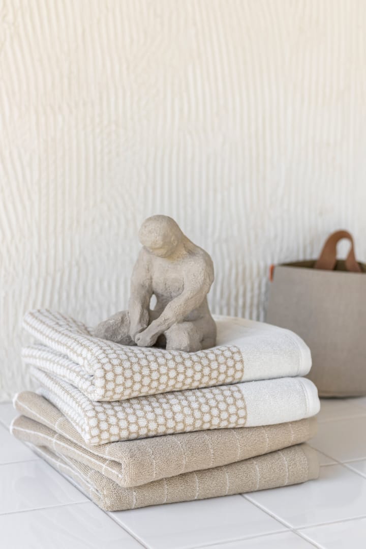 Ręcznik dla gości Tile Stone 38x60 cm 2-pak - Sand-off white - Mette Ditmer