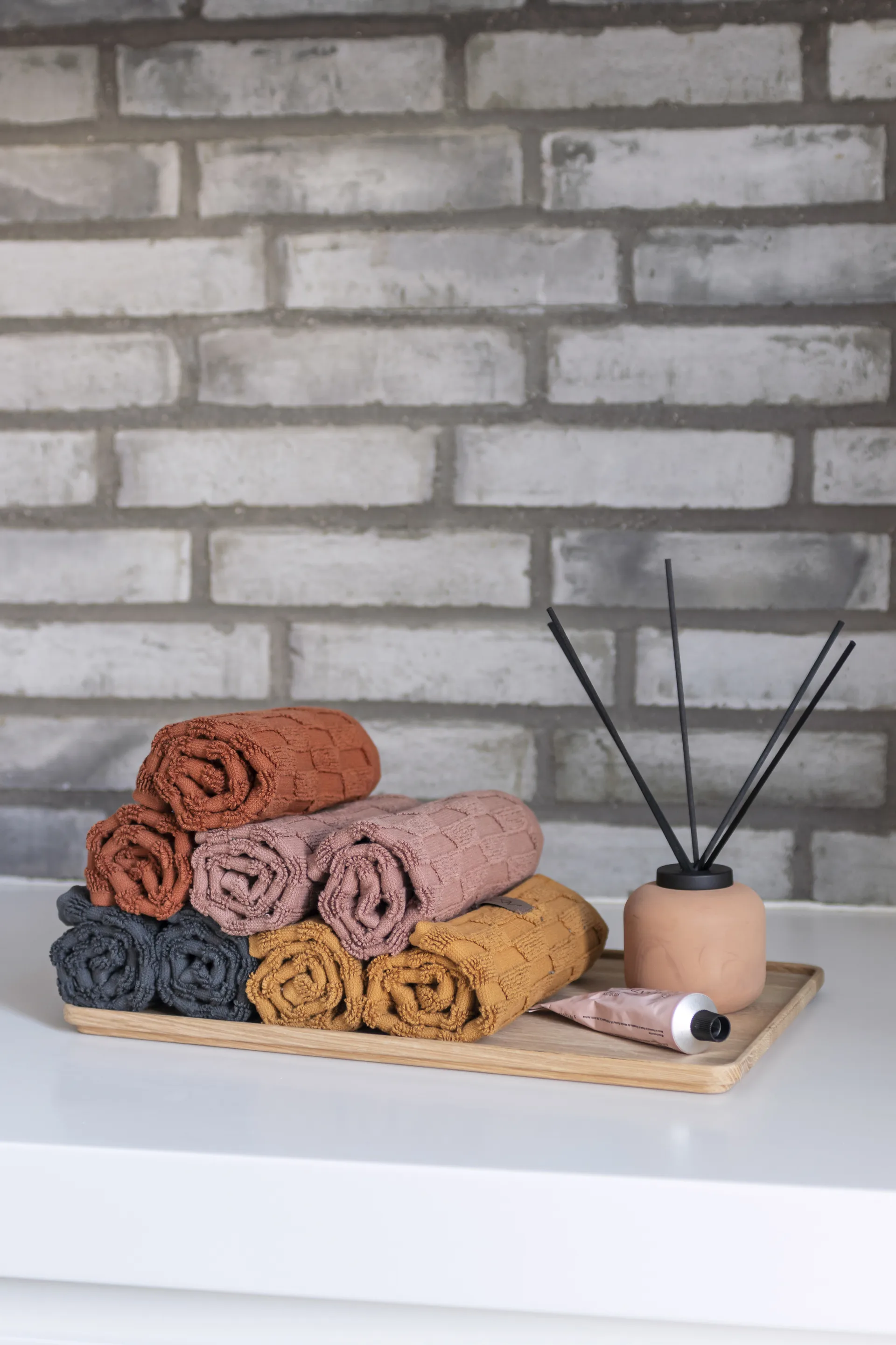 Ręcznik do rąk Geo 30x30 cm 3-pak, Blush Mette Ditmer