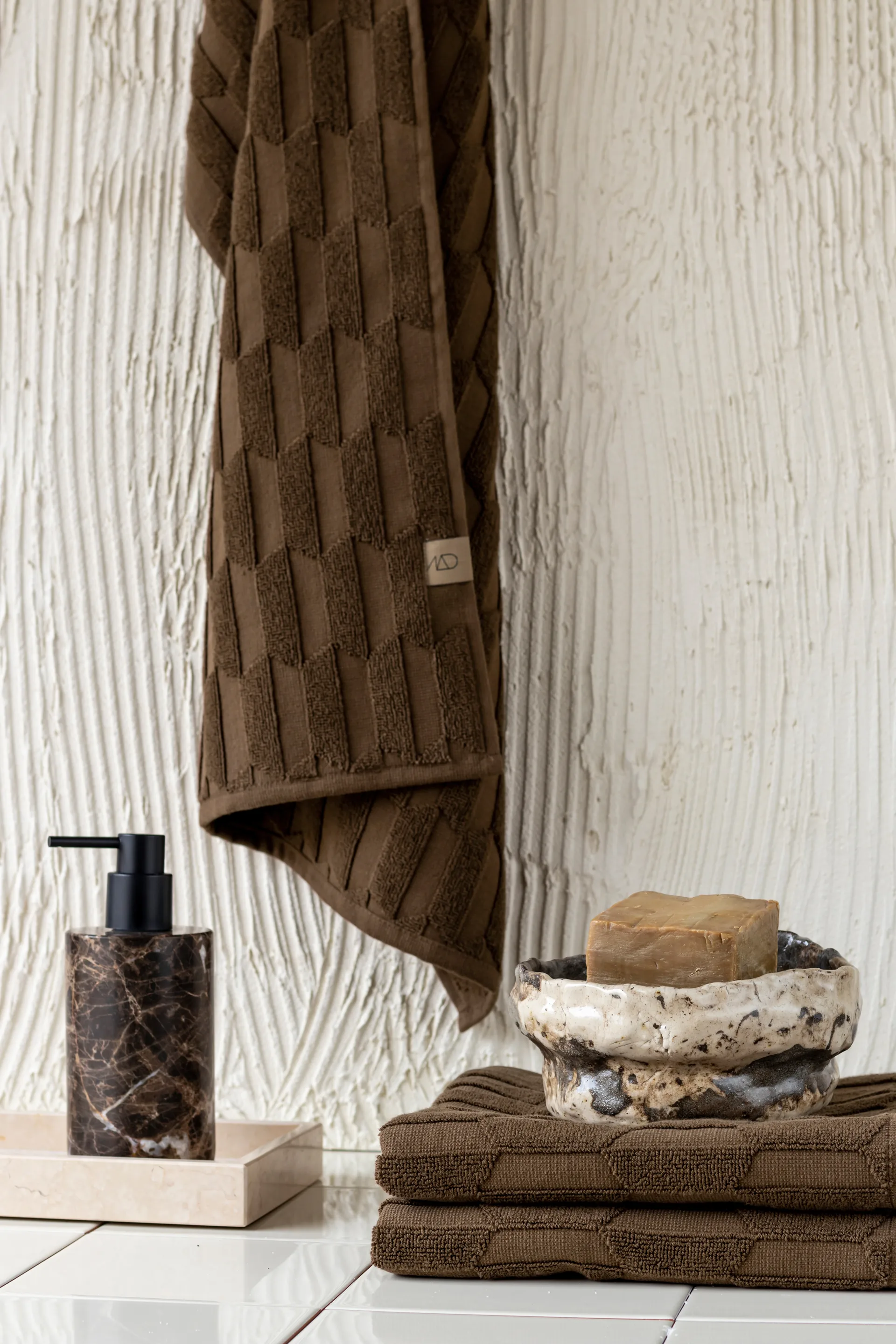 Ręcznik do rąk Geo 50x95 cm, Chocolate Mette Ditmer