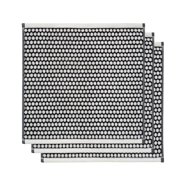 Ręcznik do rąk Grid 31x31 cm 3-pak - Czarnobiały - Mette Ditmer
