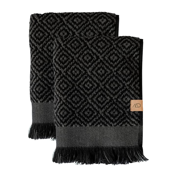 Ręcznik do rąk Morocco 35x60 cm 2-pak - Black-grey - Mette Ditmer