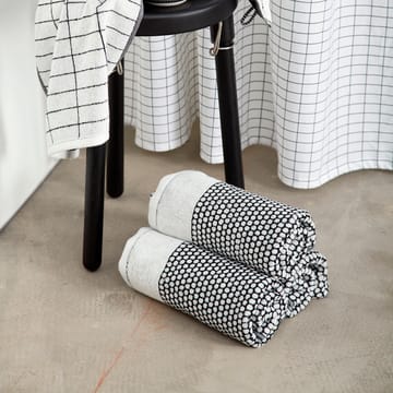 Ręcznik kąpielowy Grid 70x140 cm - Czarny-Off White - Mette Ditmer