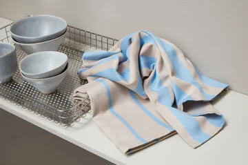 Ręcznik kuchenny Stripes 50x70 cm 2 szt. - Blue-Beige (niebiesko-beżowy), 50x70 cm - Mette Ditmer