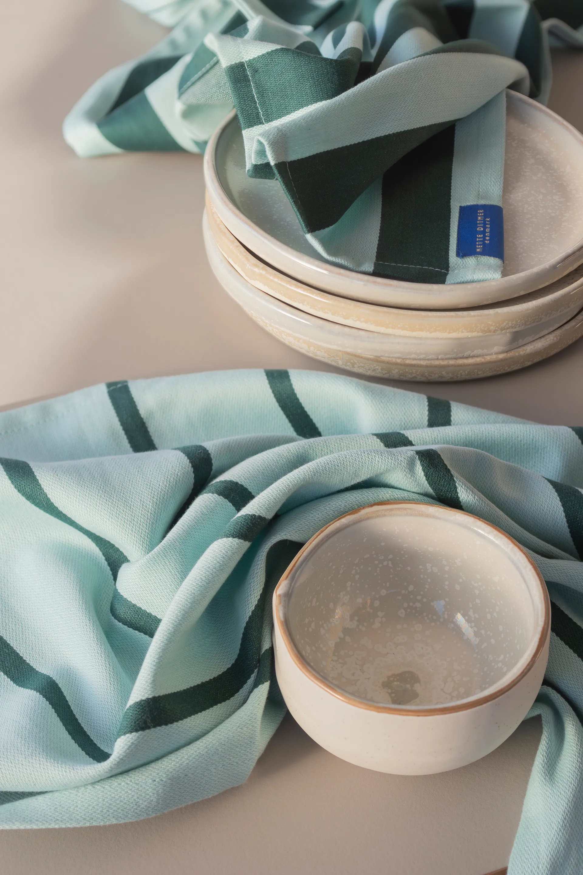 Ręcznik kuchenny Stripes 50x70 cm 2 szt., Mint Mette Ditmer