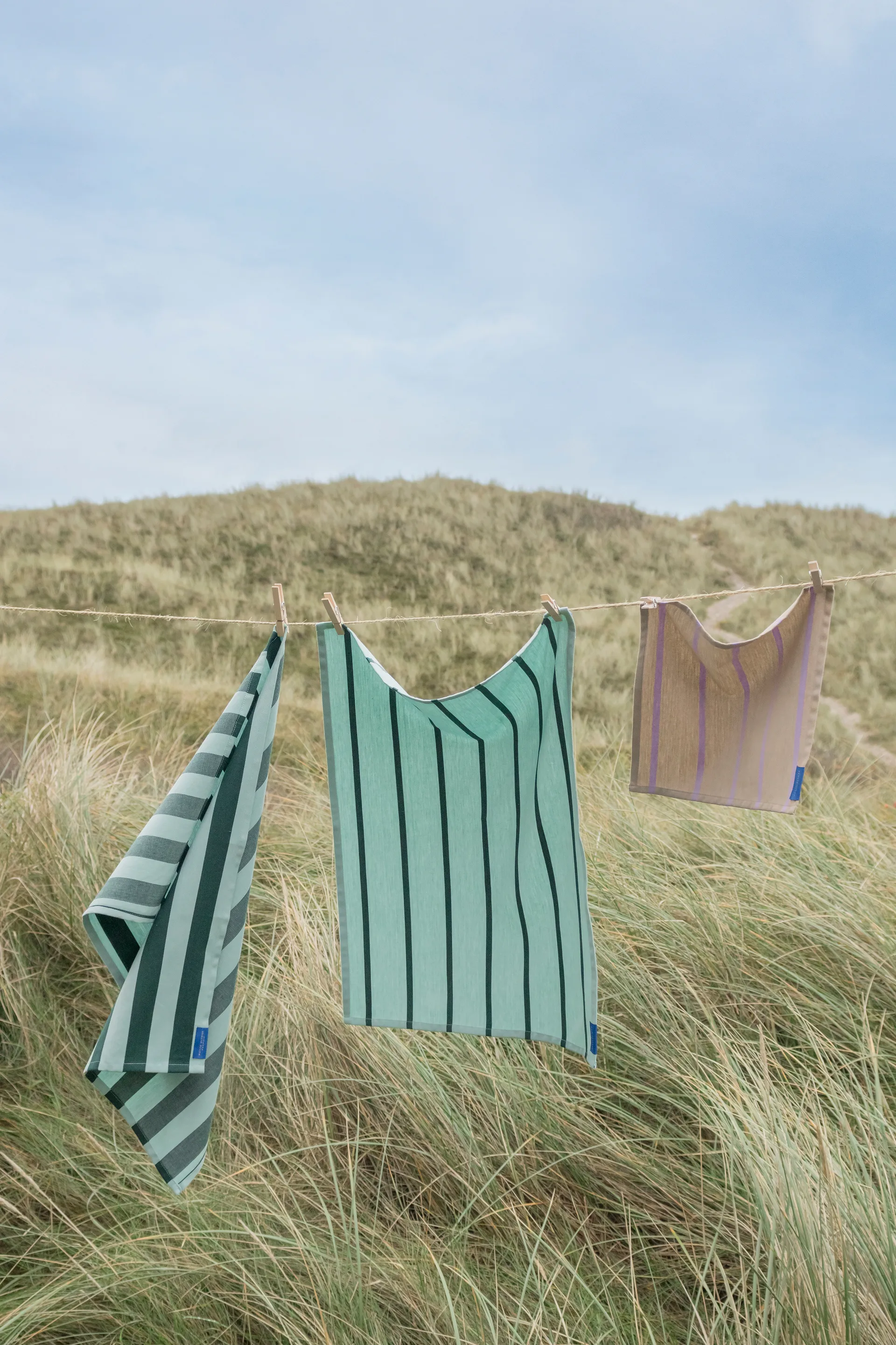 Ręcznik kuchenny Stripes 50x70 cm 2 szt., Mint Mette Ditmer