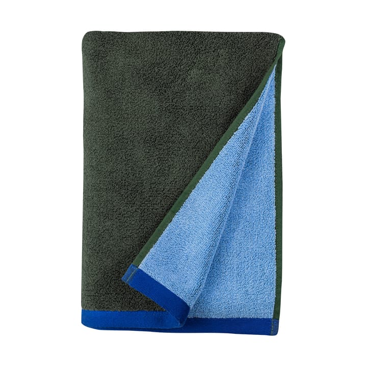 Ręcznik Soft 70x133 cm - Dark olive-light blue - Mette Ditmer