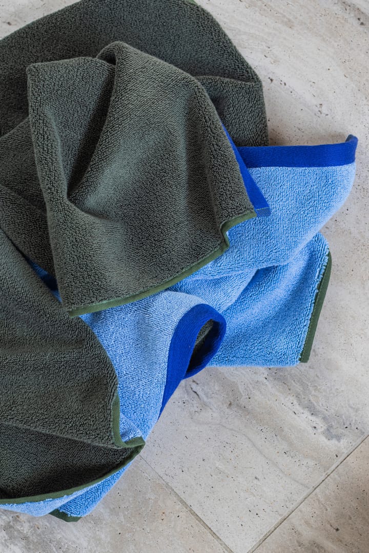 Ręcznik Soft 70x133 cm, Dark olive-light blue Mette Ditmer