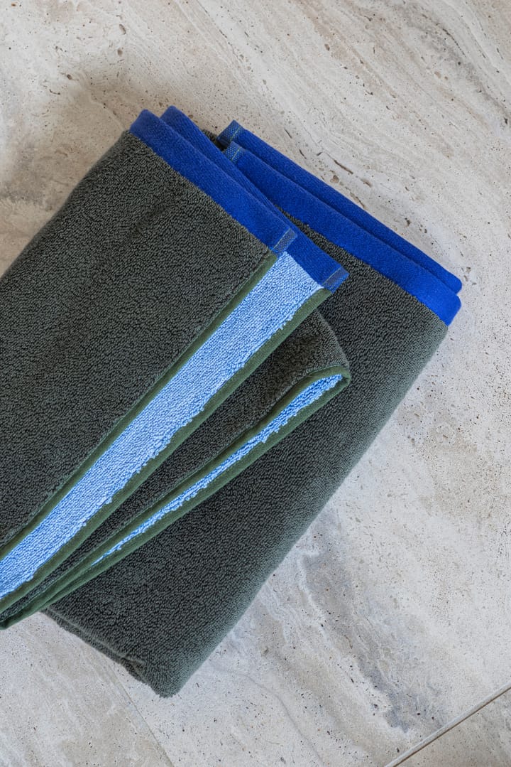 Ręcznik Soft 70x133 cm, Dark olive-light blue Mette Ditmer