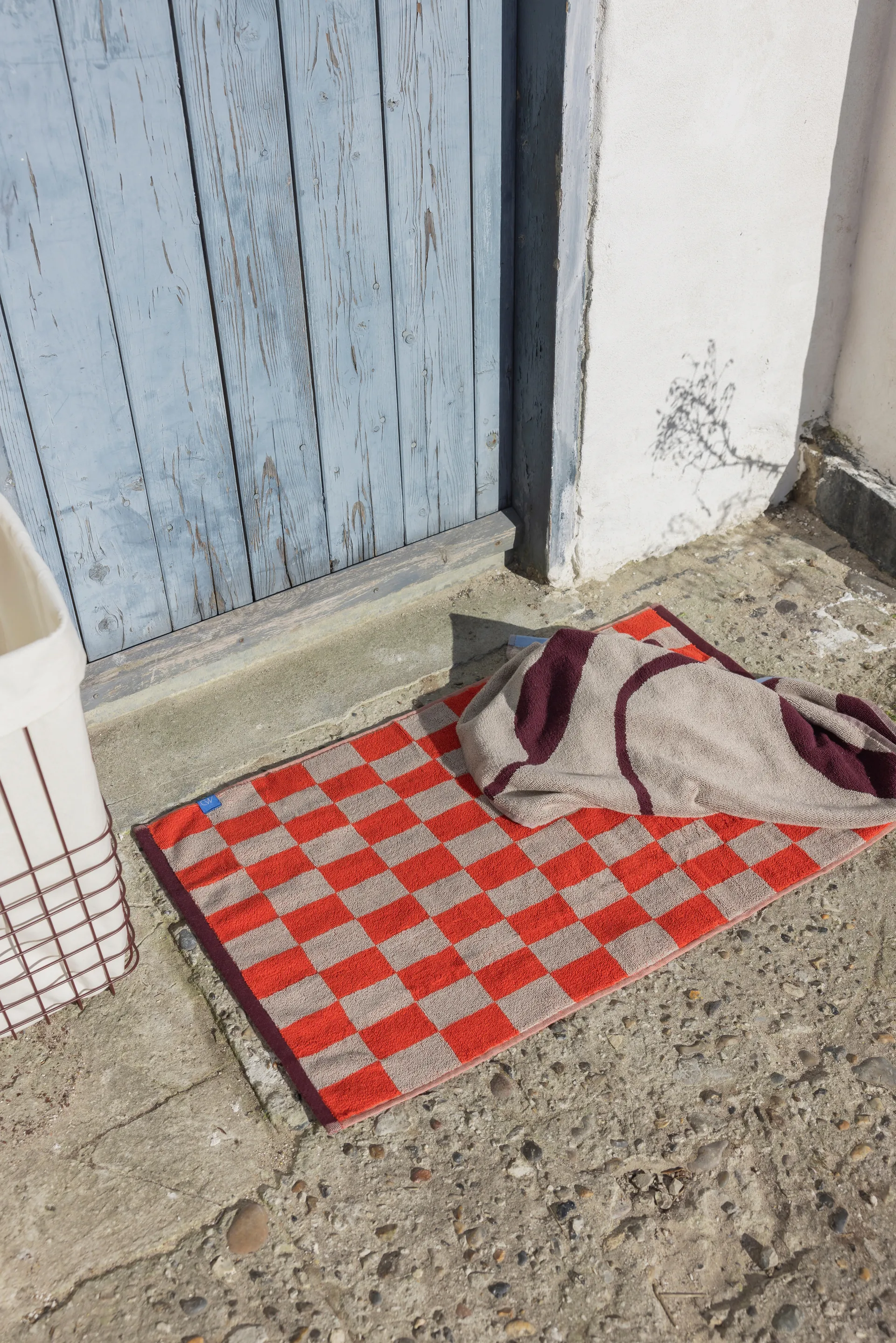 Retro mata łazienkowa 50x80 cm, Dark orange Mette Ditmer