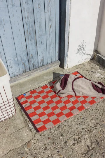 Retro mata łazienkowa 50x80 cm - Dark orange - Mette Ditmer