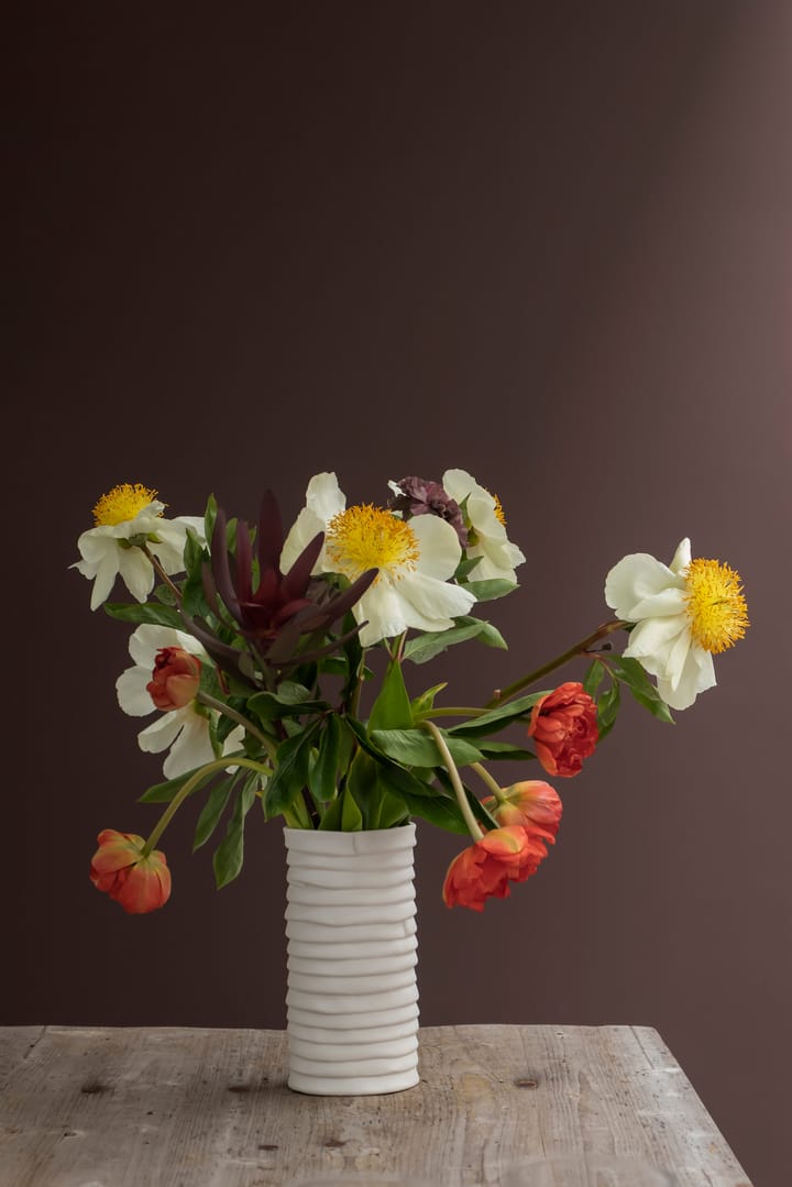 Ribbon wazon large 20 cm, Off-white Mette Ditmer