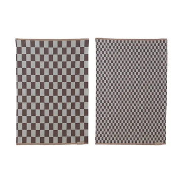 Ścierka kuchenna Mini-Max 2-szt. - Brown (brązowy), 50x70 cm - Mette Ditmer