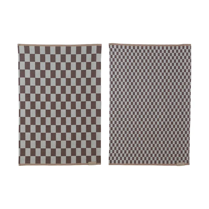Ścierka kuchenna Mini-Max 2-szt. - Brown (brązowy), 50x70 cm - Mette Ditmer