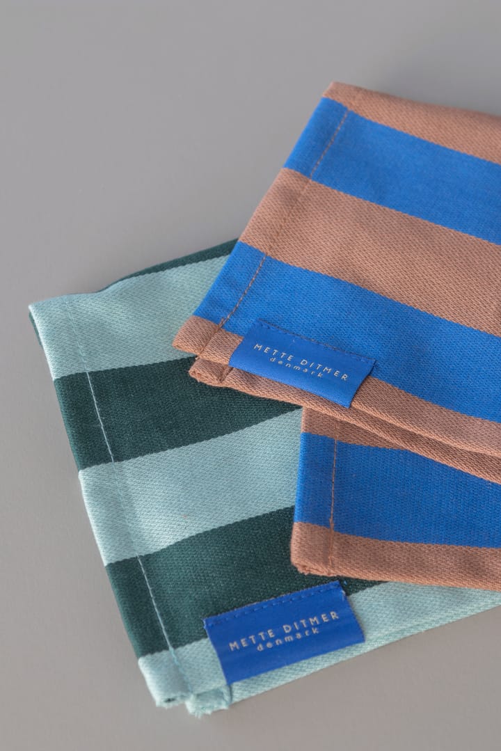Ścierka kuchenna Stripes 33x33 cm 2 szt., Mint Mette Ditmer