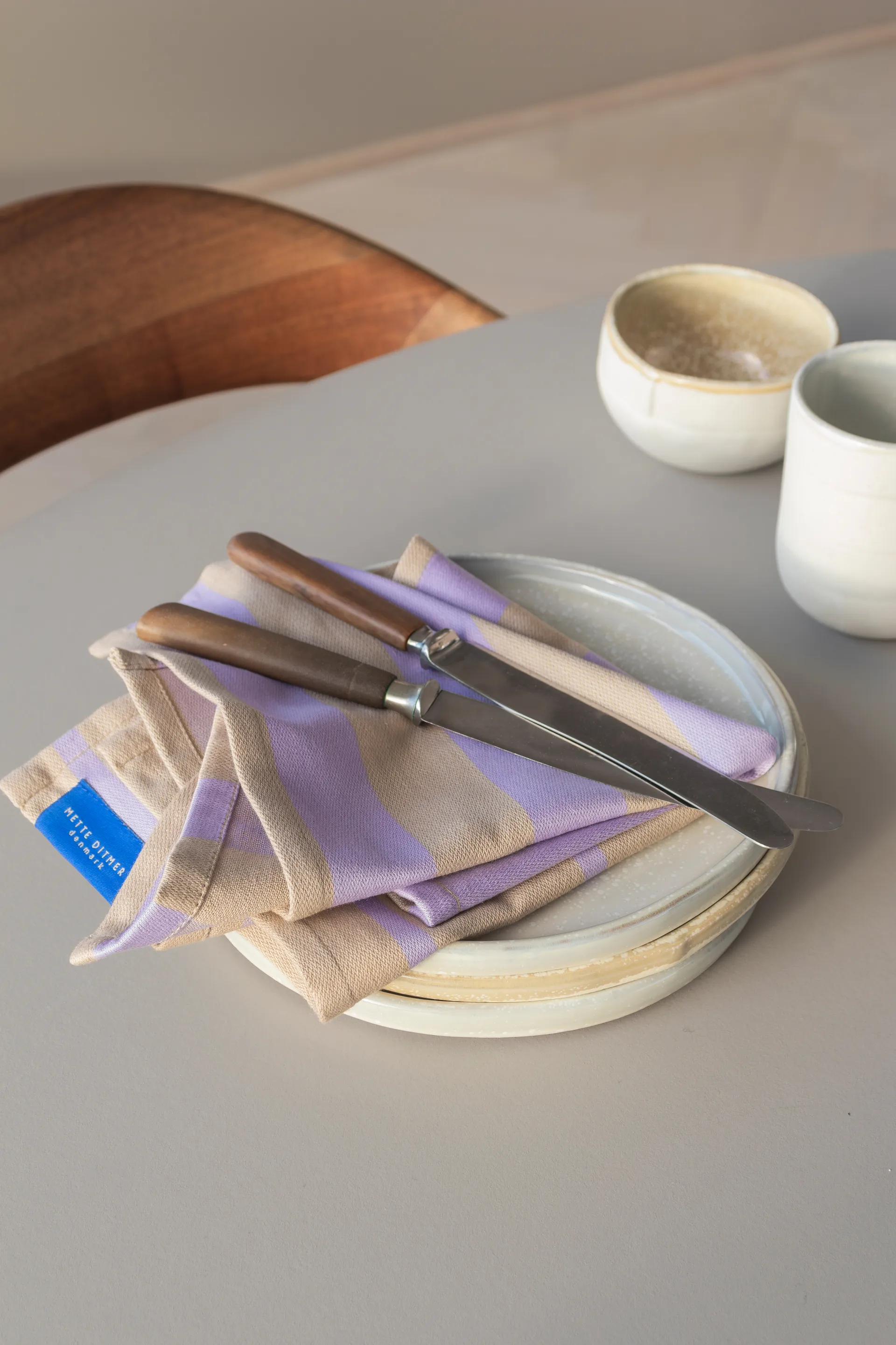 Ścierka kuchenna Stripes 33x33 cm 2 szt., Sand Mette Ditmer