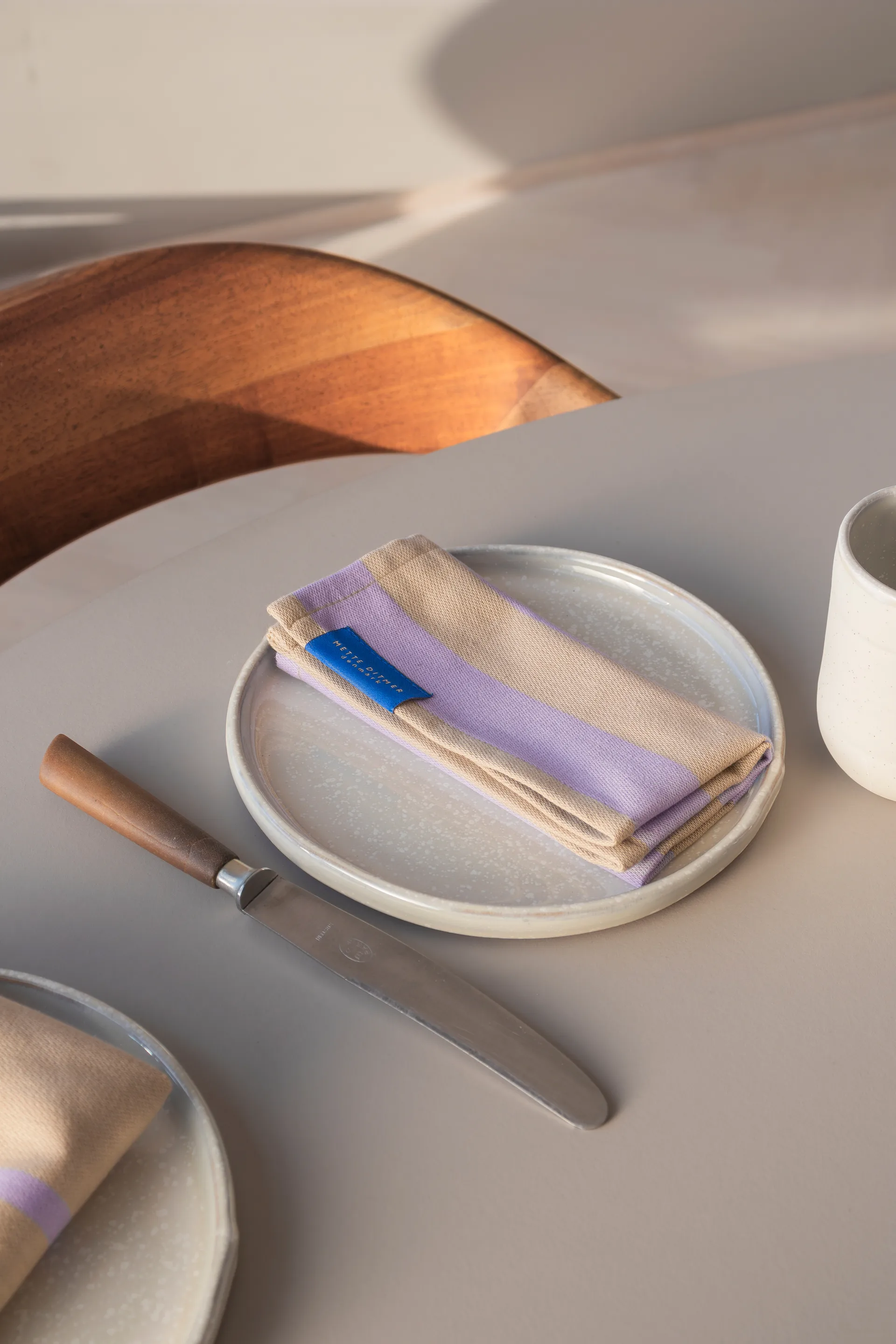 Ścierka kuchenna Stripes 33x33 cm 2 szt., Sand Mette Ditmer