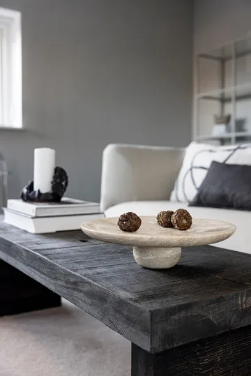 Stojak Travertin - Linen, Ø32x8,5 cm - Mette Ditmer