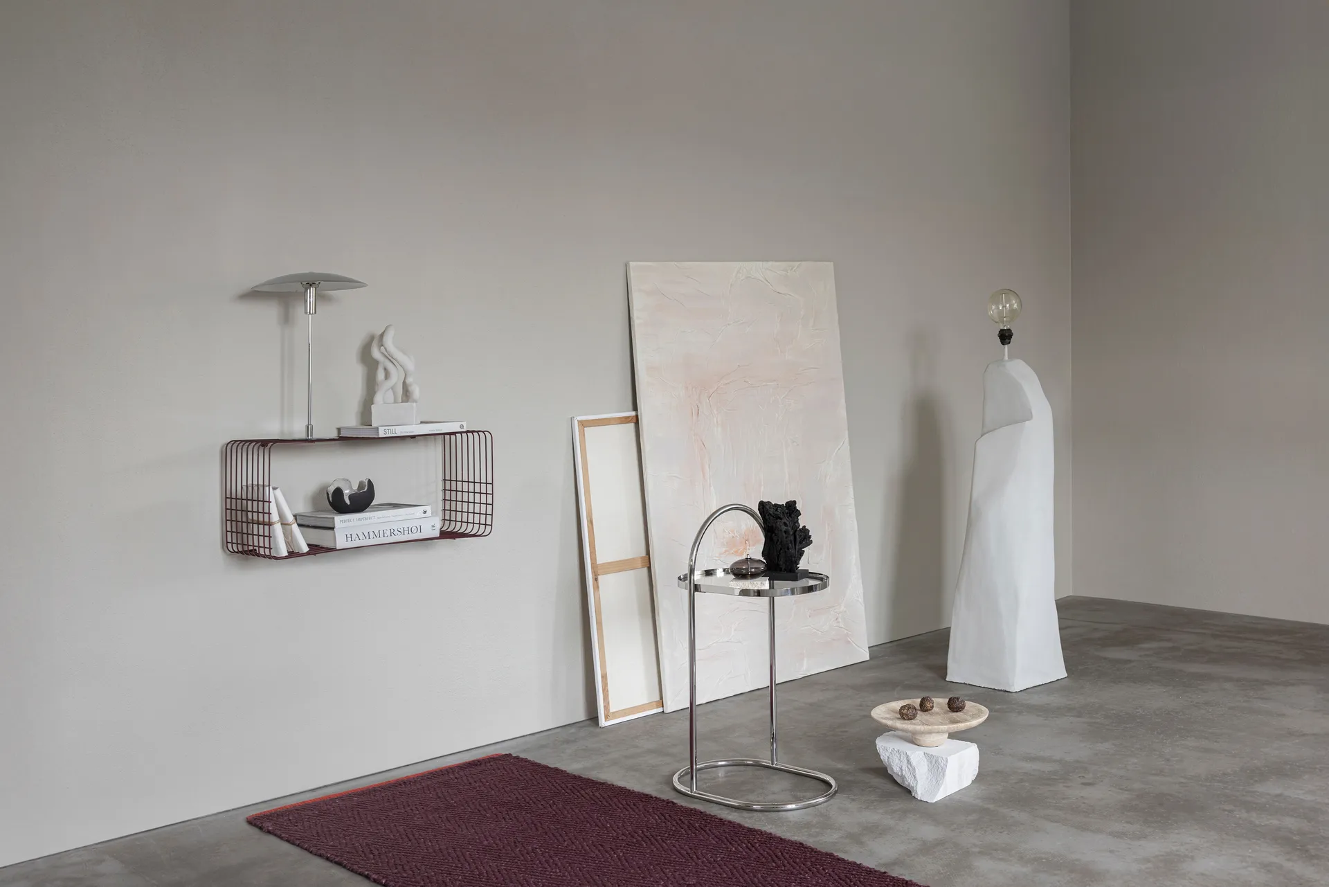 Stojak Travertin, Linen, Ø32x8,5 cm Mette Ditmer