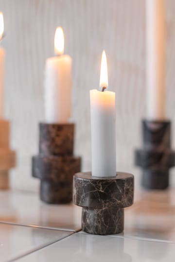 Świecznik Marble 5 cm - Brązowy - Mette Ditmer