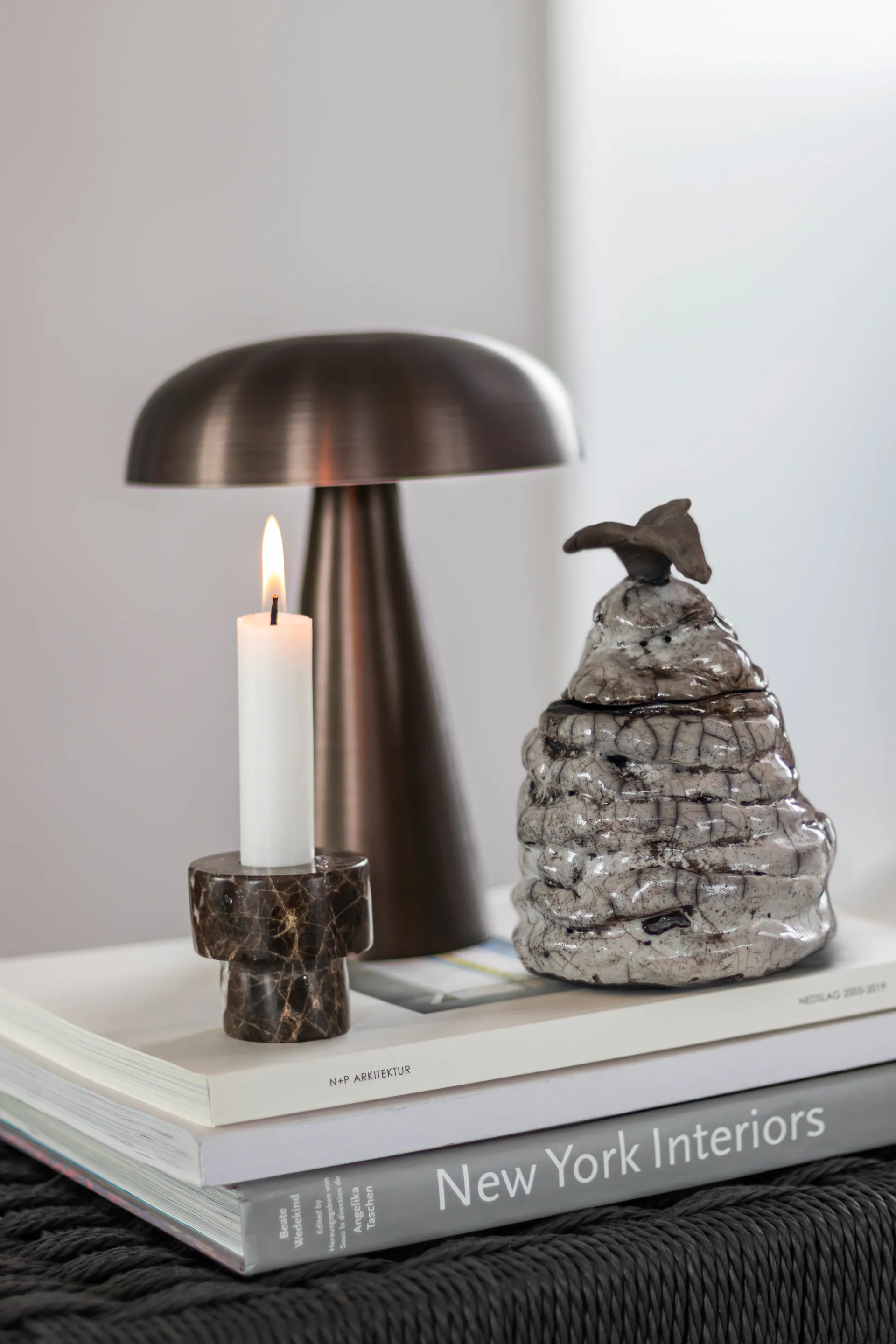 Świecznik Marble 5 cm, Brązowy Mette Ditmer