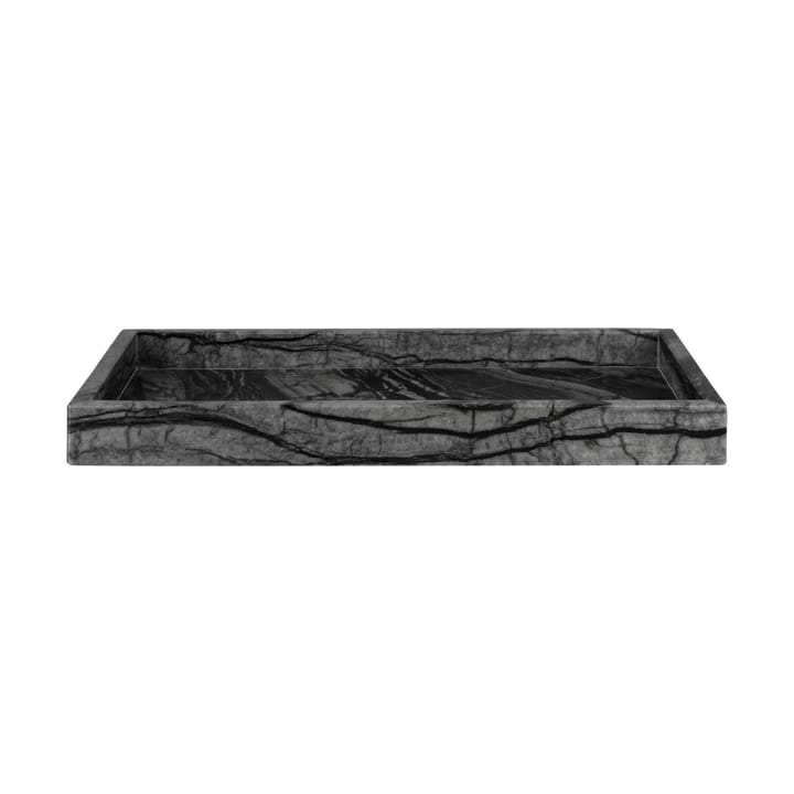 Taca dekoracyjna Marble 16x31 cm - Czarny-szary - Mette Ditmer