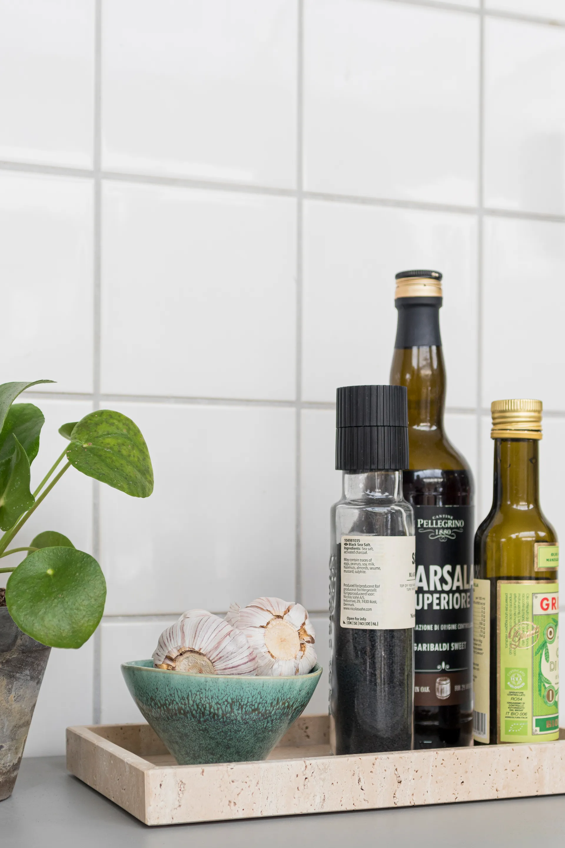 Taca dekoracyjna Travertine 16x31 cm, Linen Mette Ditmer