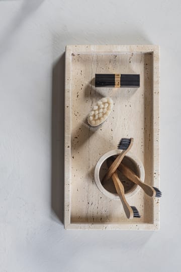 Taca dekoracyjna Travertine 16x31 cm - Linen - Mette Ditmer