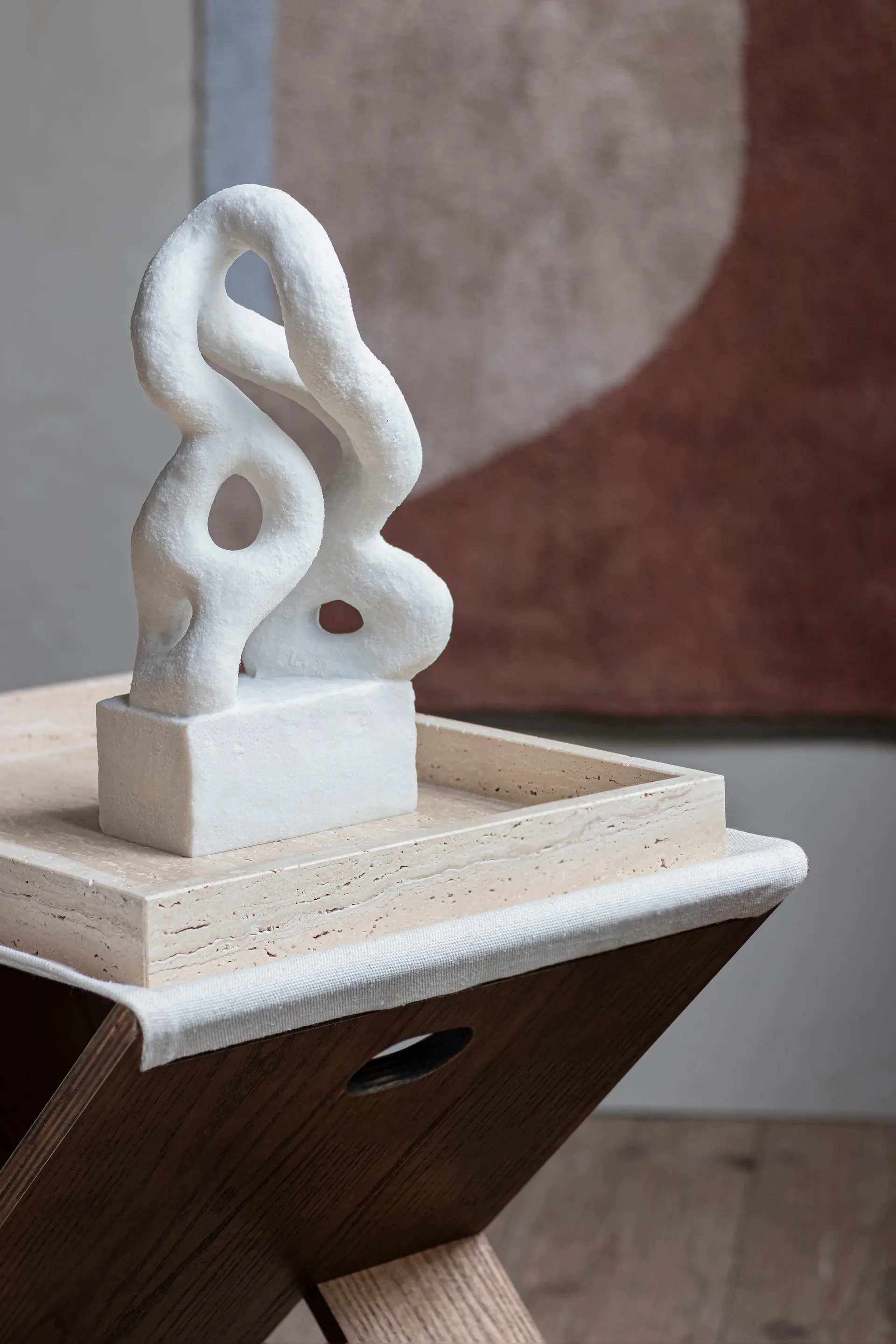 Taca dekoracyjna Travertine 30x40 cm, Linen Mette Ditmer