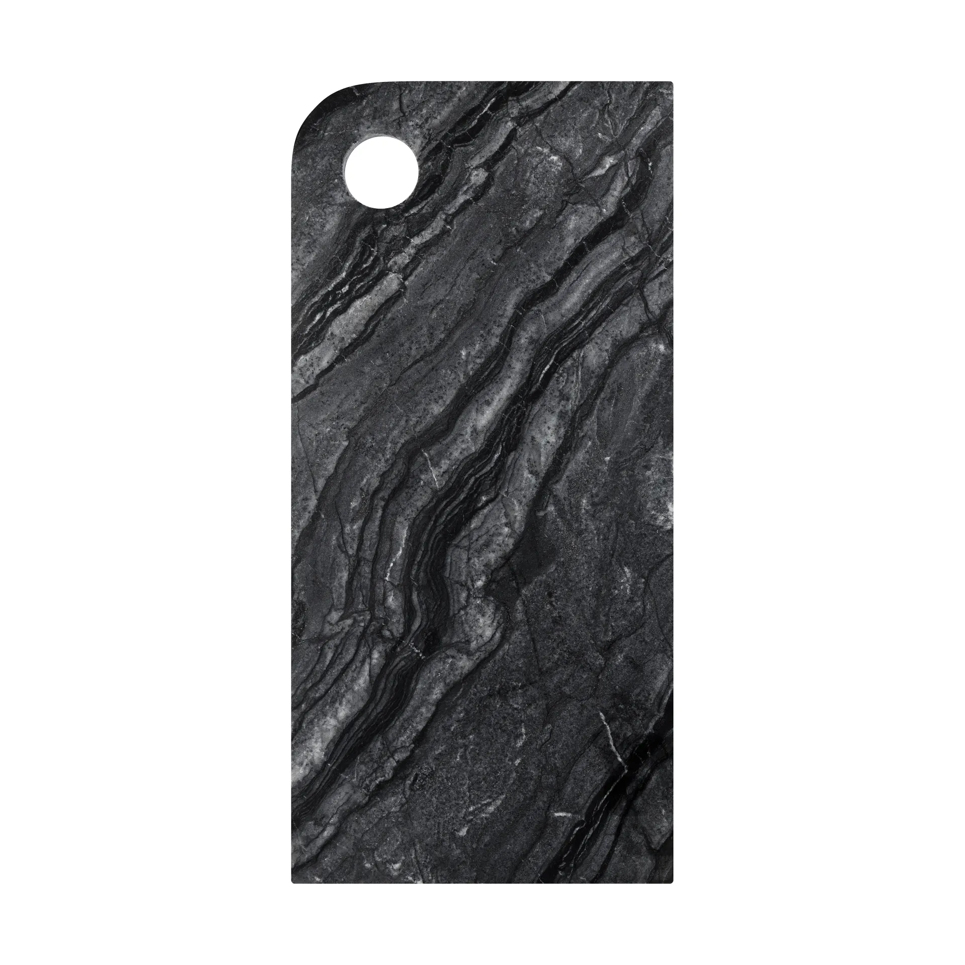 Taca do serwowania Marble Large 18x38 cm, Black-grey Mette Ditmer