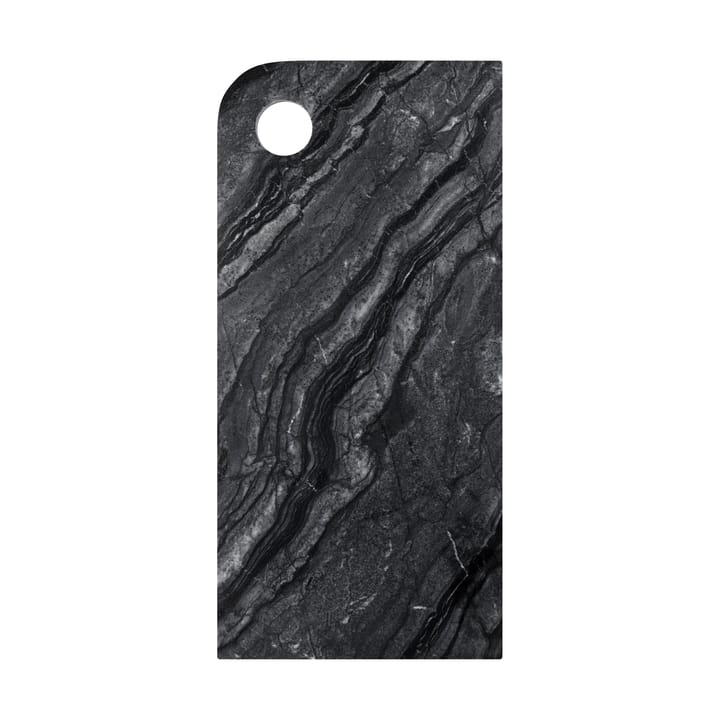 Taca do serwowania Marble Large 18x38 cm - Black-grey - Mette Ditmer