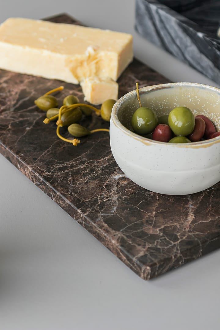 Taca do serwowania Marble Large 18x38 cm - Brown - Mette Ditmer