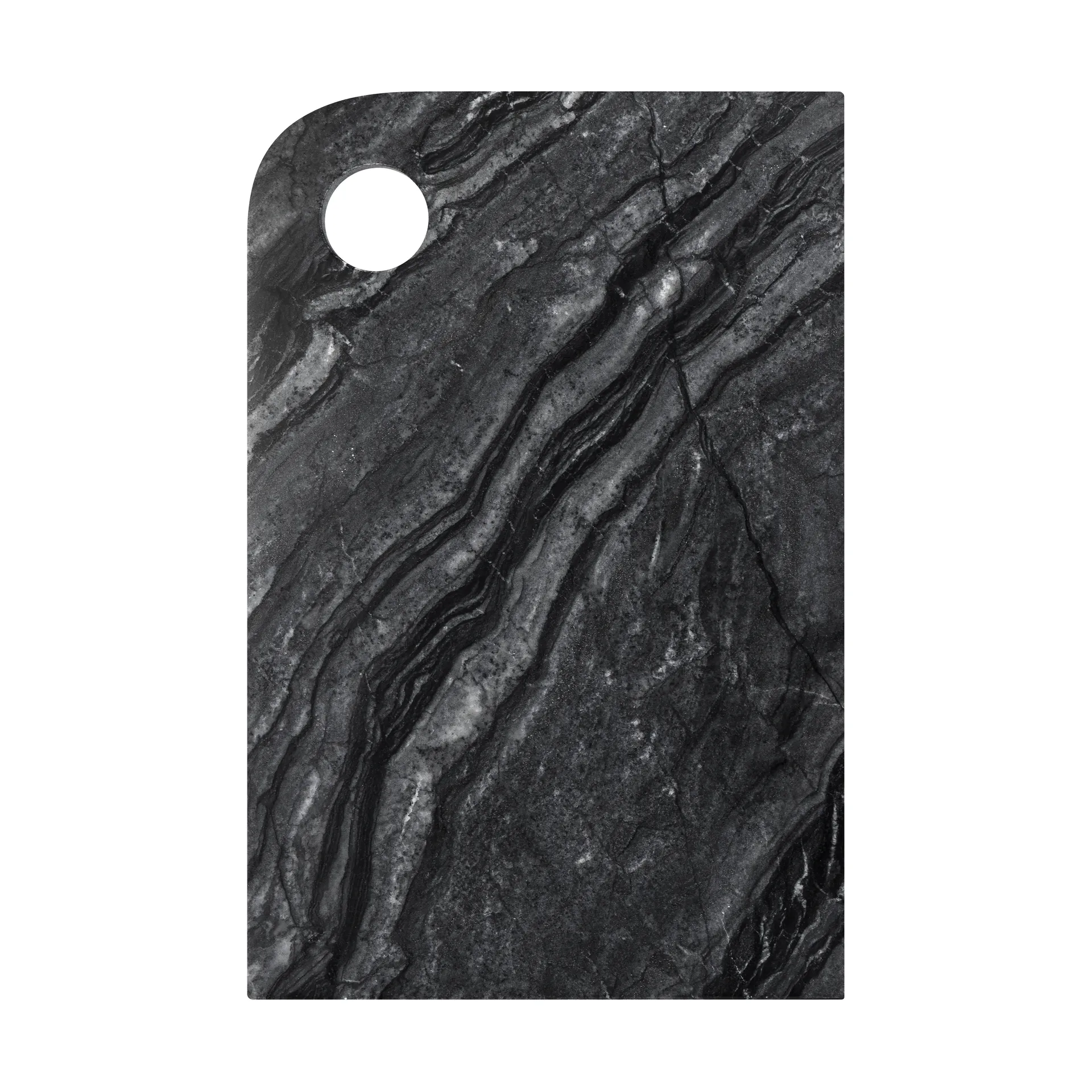 Taca do serwowania Marble Medium 20x30 cm, Black-grey Mette Ditmer