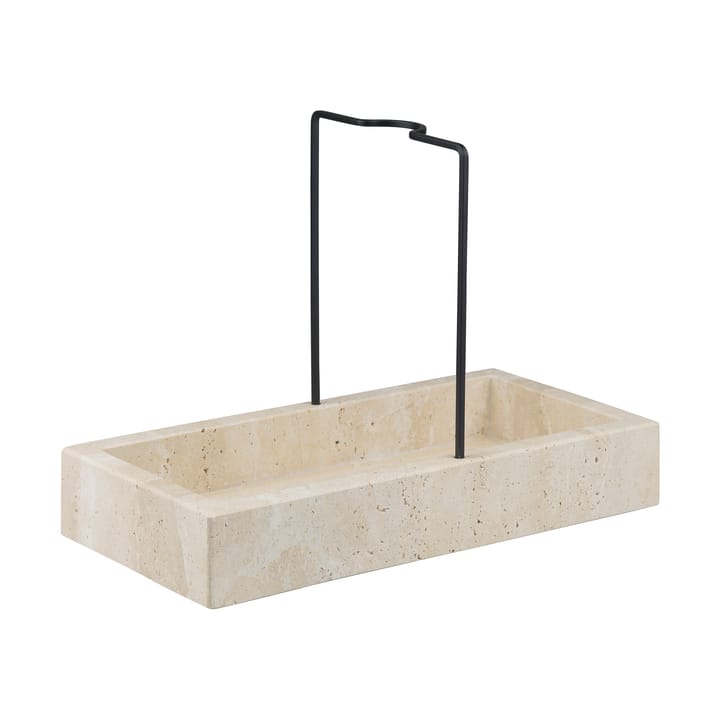 Travertynowy organizer do zlewu 12x23,5 cm - Linen - Mette Ditmer