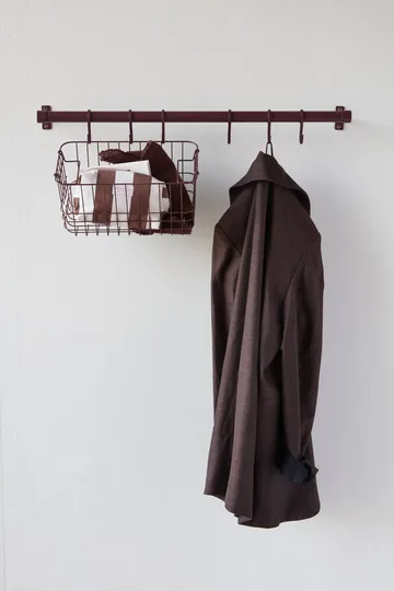 Wieszak ścienny Hang-it - Czerwony, 11x70x5,5 cm - Mette Ditmer