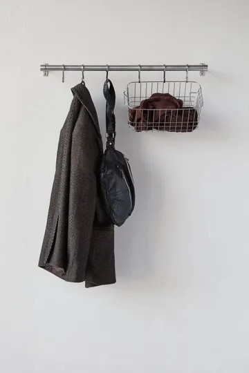 Wieszak ścienny Hang-it - Srebrny, 11x70x5,5 cm - Mette Ditmer
