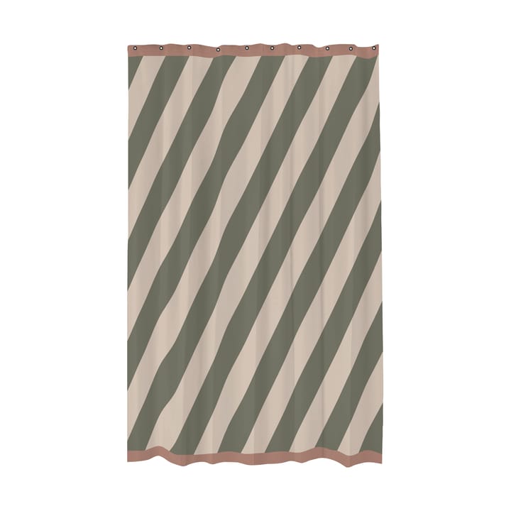 Zasłona prysznicowa diagonala 150x200 cm - Dark olive - Mette Ditmer