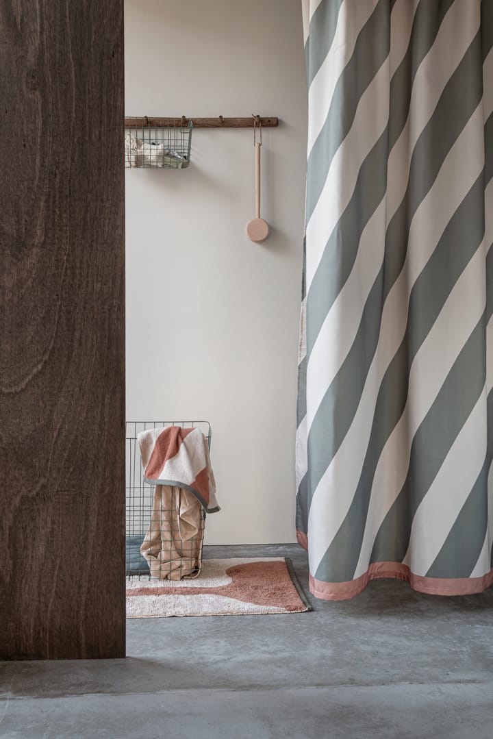 Zasłona prysznicowa diagonala 150x200 cm, Dark olive Mette Ditmer