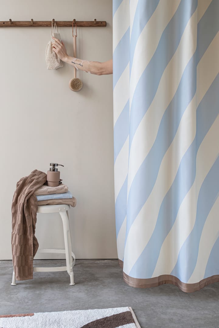 Zasłona prysznicowa diagonala 150x200 cm, Light blue Mette Ditmer