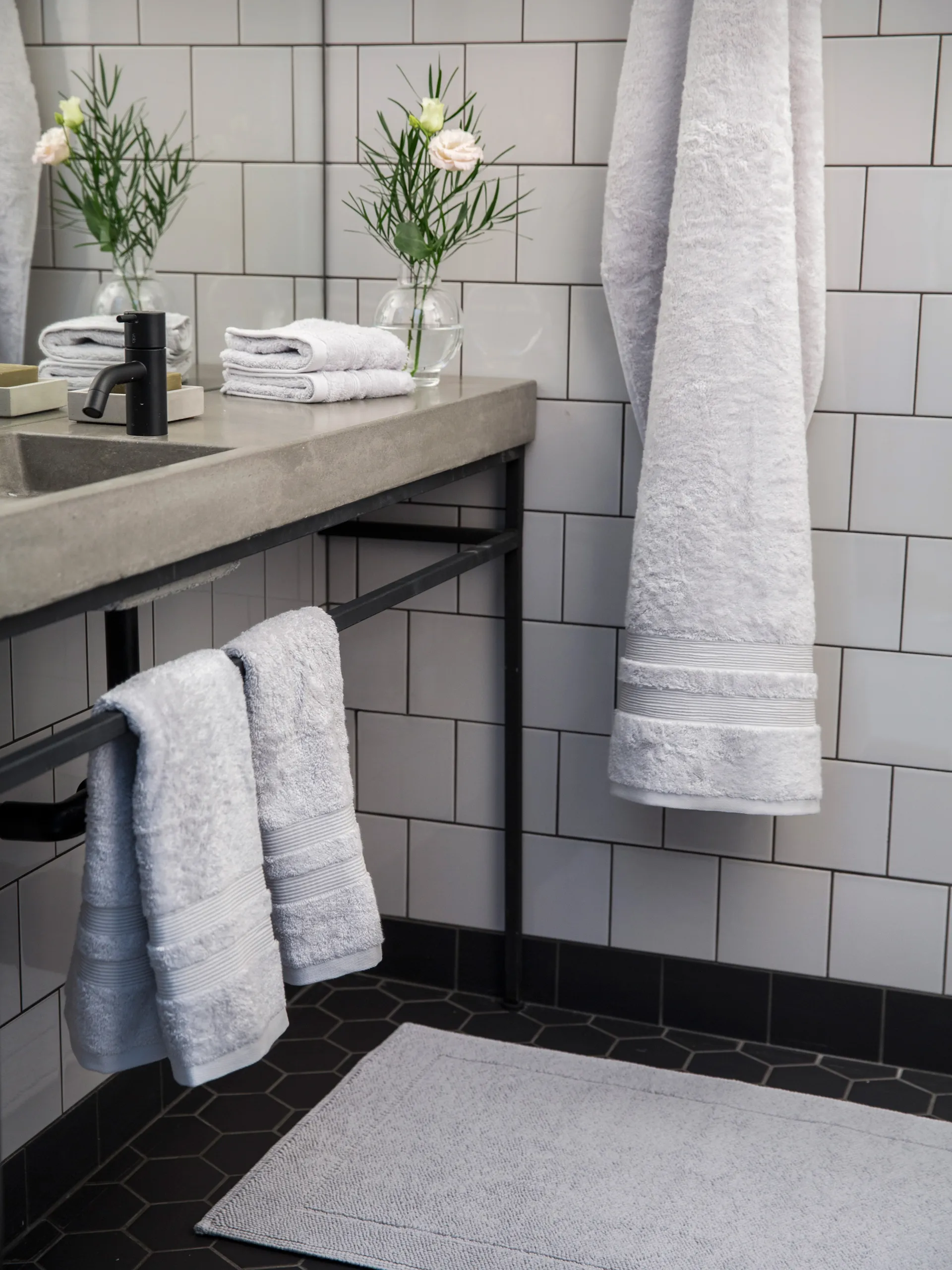 Dywan łazienkowy Portofino, Jasnoszary, 60x90 cm Mille Notti