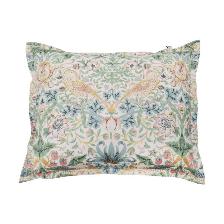 Morris & Co. Strawberry Thief Poszewka na poduszkę - Zielona, 50x60 cm - Mille Notti
