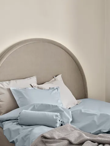 Poszewka na poduszkę Satina plain - Jasnoniebieski, 50x60 cm - Mille Notti