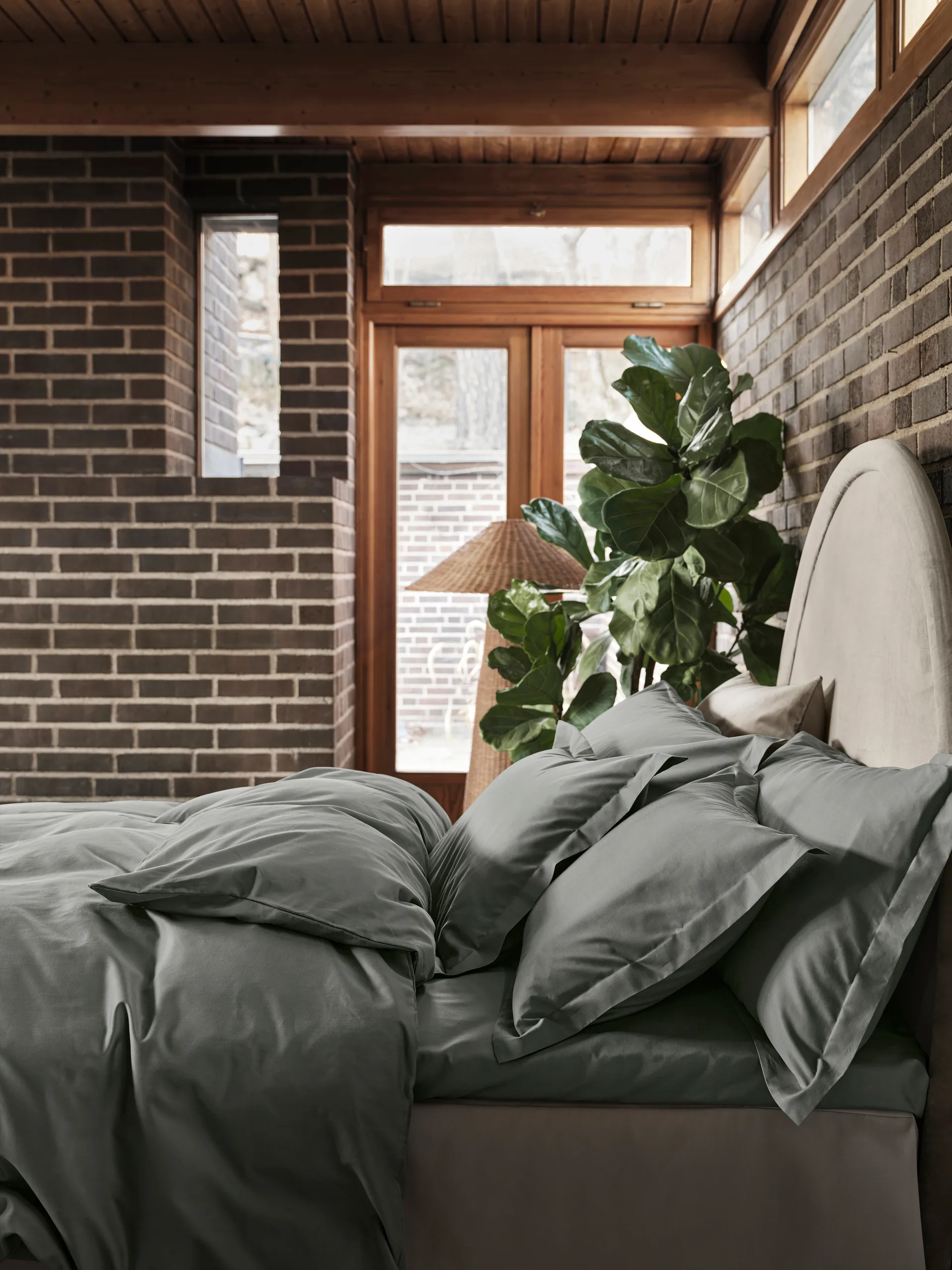 Poszewka na poduszkę Satina plain, Zielony, 50x60 cm Mille Notti